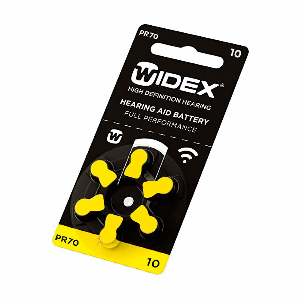 Батарейки для слухових апаратів Widex 10 (6 шт)