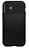 Протиударний бампер чохол Spigen Slim Armor Black для телефона Apple iPhone 12 Mini, фото 4