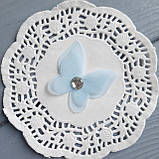 Метелики сітка. Ніжно-блакитна 3.5 на 3.5 см, фото 2