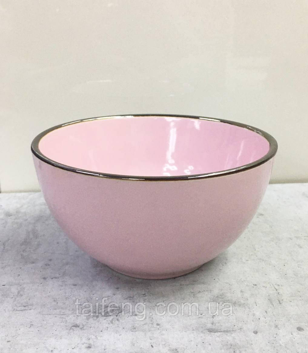 Салатник круглий 690 мл Рожевий Limited Edition Royal JH4422-1