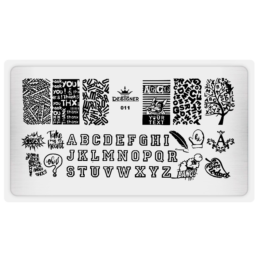 Пластина для стемпінгу Designer №11 (12*6 см)