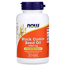 Олія насіння чорного кмину NOW Foods Black Cumin Seed Oil 1000 mg 60 Softgels