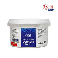 Гуаш художня білила титанові 280 мл Rosa Studio