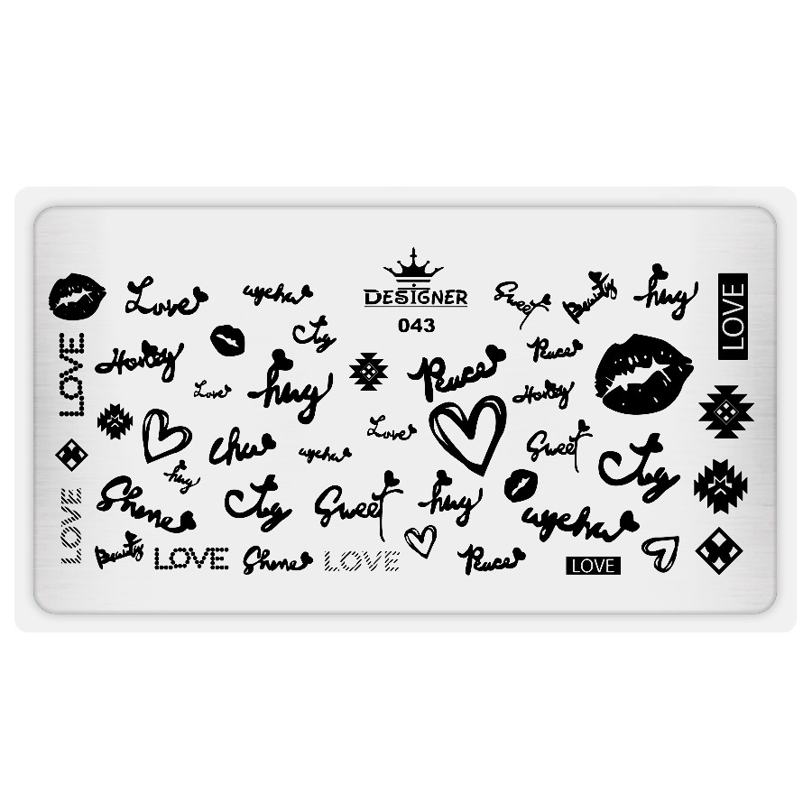 Пластина для стемпінгу Designer №43 (12*6 см), фото 1