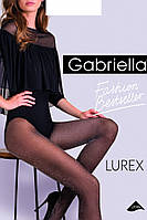 Колготки с люрексом Gabriella Lurex 20 den без трусиковой части Черно-серебряный