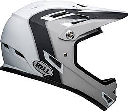 Велошолом BMX даунхіл Bell Sanction Adult Full Face Bike Helmet Agility Black/White Medium (55-57cm)
