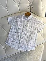Сорочка для хлопчика в клітинку 9122149 Bambini, Білий, х, Лето, 100