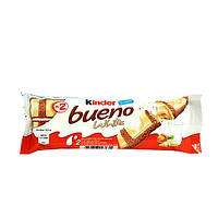 Батончик Kinder Bueno White з шоколадно-горіховою начинкою 40 г (80761761)