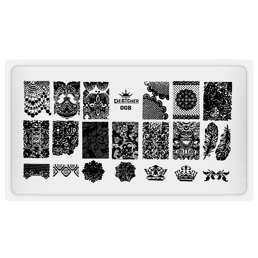 Пластина для стемпінгу Designer №8 (12*6 см)