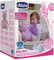Плюшевий ведмедик Chicco First Dreams з проєктором рожевий