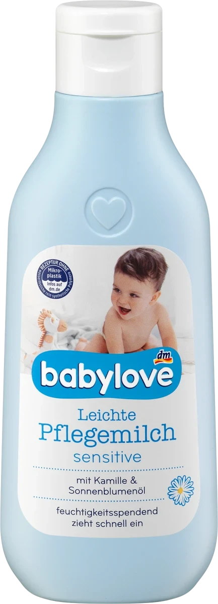 Молочко для тіла Babylove Pflegemilk Sensitive, 250 мл., фото 1