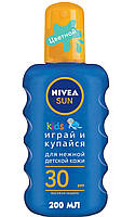 Дитячий сонцезахисний спрей Nivea Sun Грай та купайся SPF 30 200 мл (4005808854035)