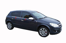 Зовнішня окантовка стекол для Opel Astra H Omsa Line - Італійська нержавійка 2004-2013 рр. (нерж)