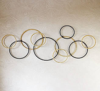 Настінний декор Металеві кільця Гранд Презент 19222