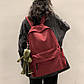 Жіночий рюкзак однотонний бордо, фото 6