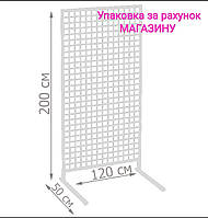 Торговая сетка стойка на ножках 200/120 см проф 20*20 мм (от производителя оптом и в розницу)