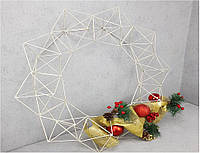 Венок Рождественский геометрический 50 см Гранд Презент 220239