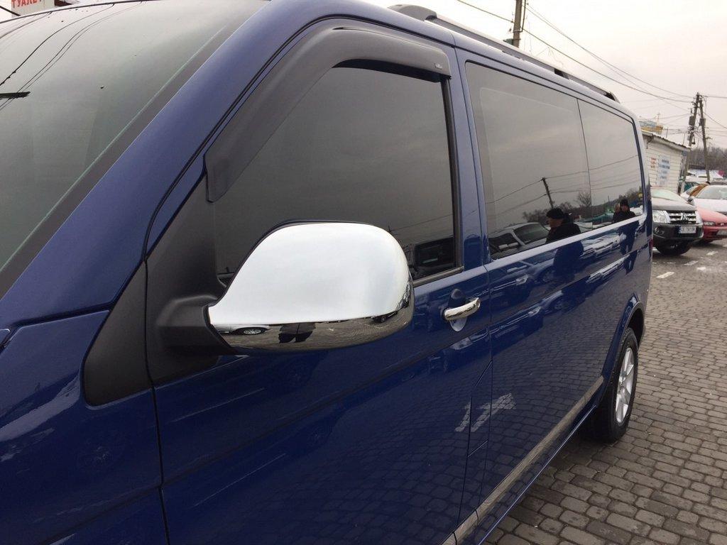 Накладки на зеркала (2 шт, ABS) Carmos - Хромированный пластик для Volkswagen T5 2010-2015 гг - фото 3 - id-p1386470188