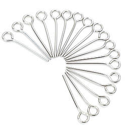 Піни з петелькою з нержавіючої сталі 16х0,6 мм Платиновий +-200 шт.