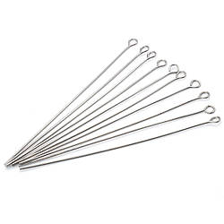 Піни з петелькою з нержавіючої сталі 50х0,6 мм Платиновий +-100 шт.