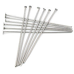 Піни гвоздики з плоским капелюшком з нержавіючої сталі 30х0,6 мм +- 200 шт. Платиновий