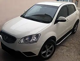 Бокові пороги для SsangYong Korando 2010-2019 рр. Алюміній Erkul (2 шт.)