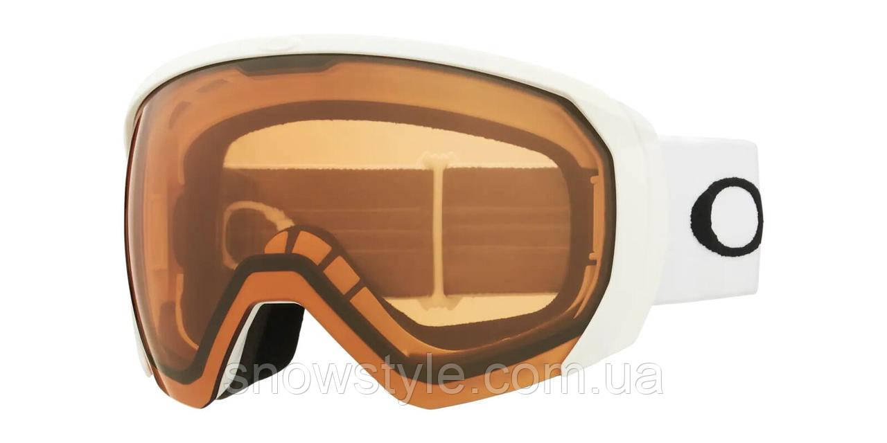 Гірськолижна маска Oakley Flight Path L (XL) Matte White Лінза Prizm Persimmon S1, фото 1
