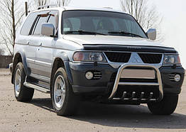 Кенгурятник QT006 для Mitsubishi Pajero Sport 1996-2007 Нержавіюча сталь