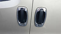 Окантовка дверных ручек (4 шт, нерж) Carmos - Турецкая сталь для Fiat Doblo II 2010-2022 гг