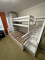 Кровать двухъярусная деревянная трансформер Лорд4
