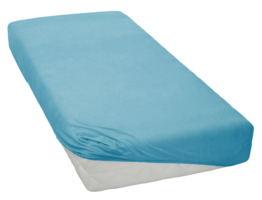 Простирадло розміром 140 200 на резинці трикотажне однотонне, захисне простирадло на матрац Бірюзовий, фото 1