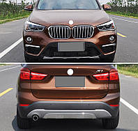 Передняя и задняя накладки (2 шт) для BMW X1 F-48 2015-2024 гг