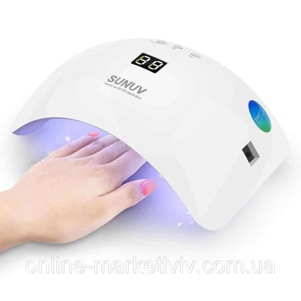 Лампа для манікюру 48W, Оригінал SUNUV SUN8 / Професійна лампа манікюрна / UV/LED Лампа для нігтів