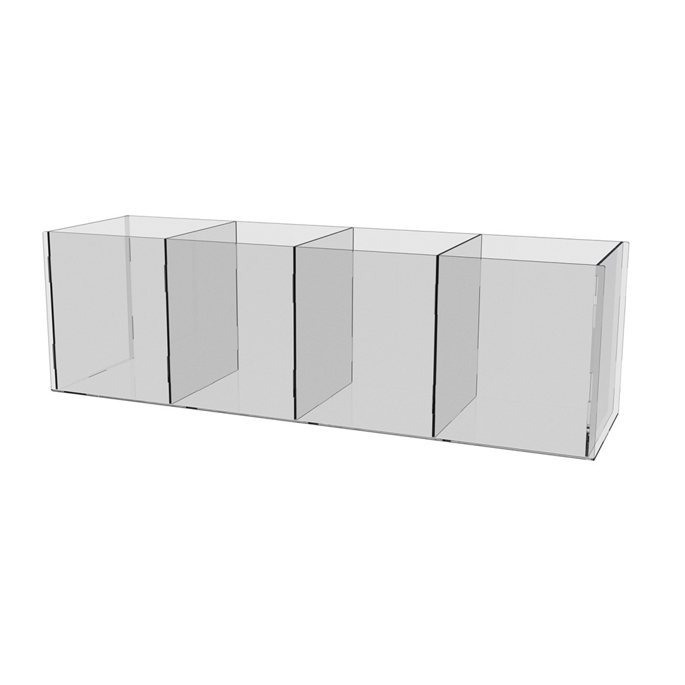 Коробка акрилова EKOSTAR 4 комірки 330х100х90