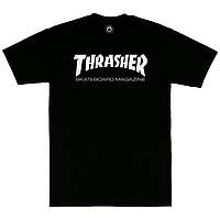 Черная футболка Thrasher Skateboard Magazine унисекс Трешер Трэшер