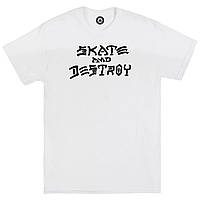 Біла футболка Thrasher Skate and Destroy унісекс Трешер Трешер