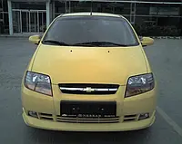Накладка на передний бампер (под покраску) для Chevrolet Aveo T200 2002-2008 гг