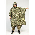Тактичний дощовик пончо 4в1 ТОПОВИЙ Водонепроникний з сіткою Ріпстоп, фото 4