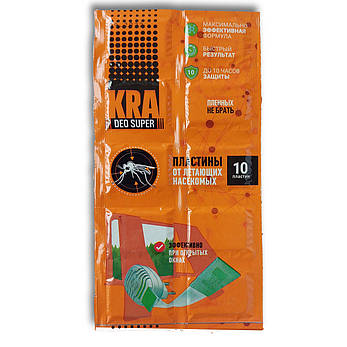 Пластини для електрофумігатора проти комарів та інших комах KRA DEO Super, 10 шт., фото 3