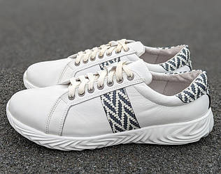 STTOPA Розміри 40-45. Кросівки великих розмірів шкіряні. 114-4045 Білі Чорні