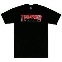 Чорна футболка Thrasher Magazine унісекс Трешер Трешер Трешер