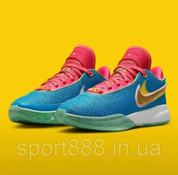 Nike Lebron 20 Laser Blue Леброн XX чоловічі баскетбольні кросівки, фото 1
