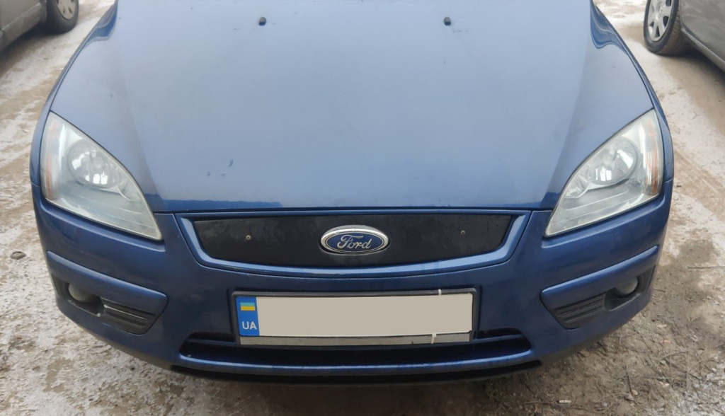 Зимова накладка на решітку Глянцева для Ford Focus II 2005-2008 рр