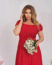 Сукня софт з принтом без рукавів довгі міді, розміри батал, фото 4