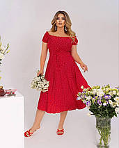 Сукня софт з принтом без рукавів довгі міді, розміри батал, фото 2