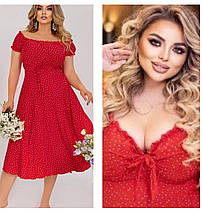 Сукня софт з принтом без рукавів довгі міді, розміри батал, фото 3