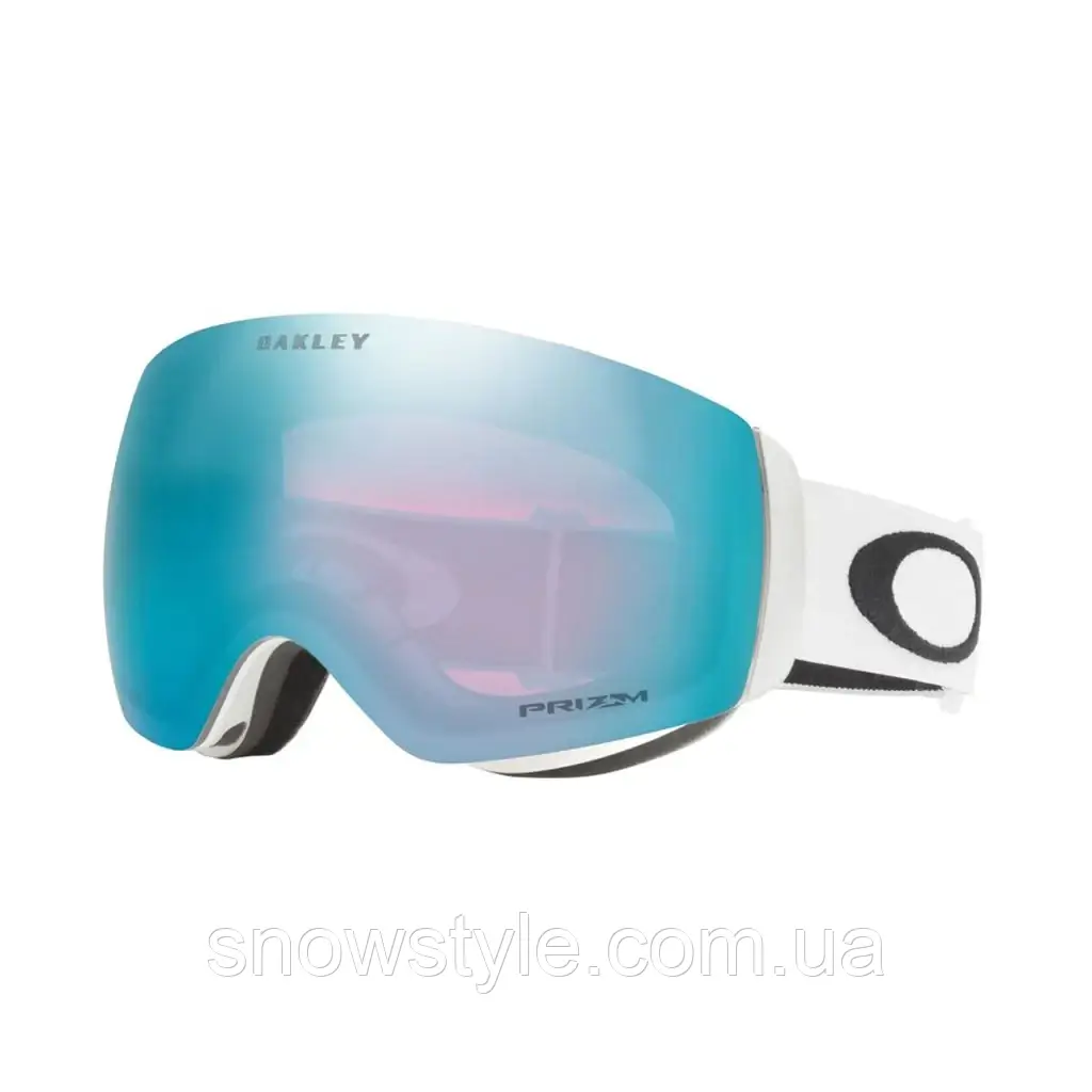 Гірськолижна маска Oakley Flight Deck M (XM) Matte White Лінза Prizm sapphire Iridium, фото 1