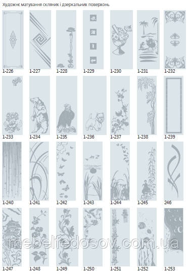 Варианты художественной печати на фасады шкафов-купе Киевский Стандарт