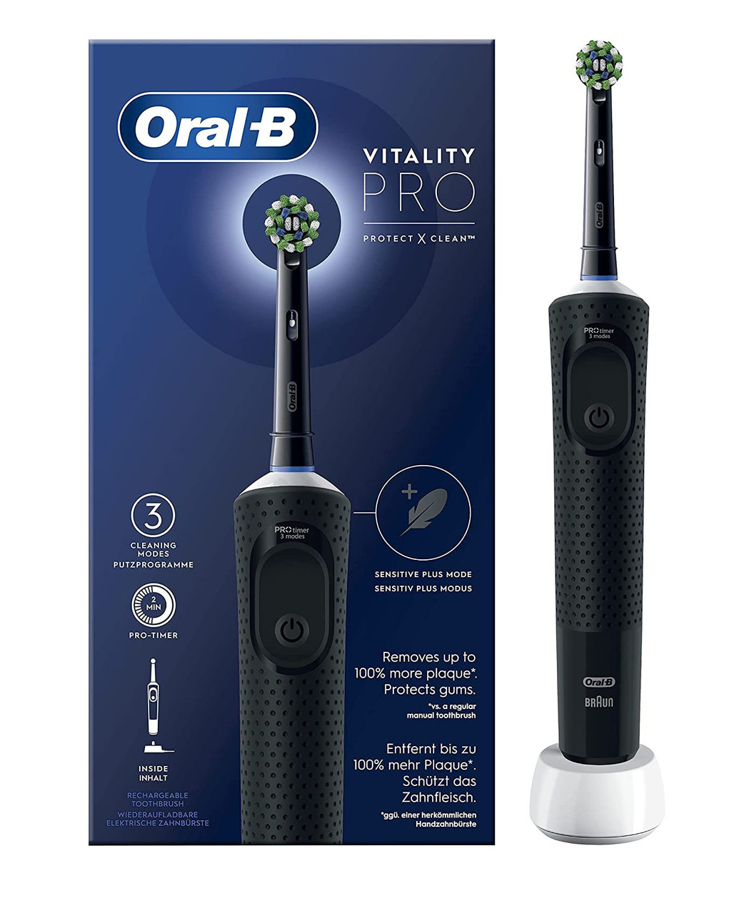 Електрична зубна щітка Oral-B Braun Vitality PRO чорна