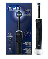 Электрическая зубная щетка Oral-B Braun Vitality PRO черная c 2 сменными насадками